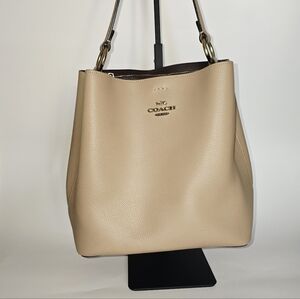 Coach Town Bucket Bag – Taupe (Double-Face Leather)